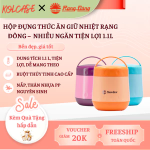 Hộp Đựng Thức Ăn Giữ Nhiệt Rạng Đông – Ruột Thủy Tinh, Nhiều Ngăn Tiện Lợi, An Toàn Cho Sức Khỏe