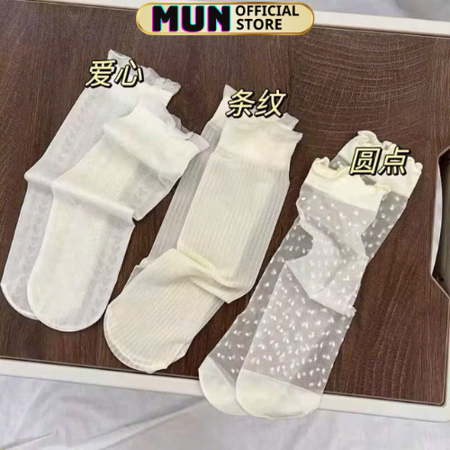 Sét 10 đôi tất lưới ren công chúa cổ bèo tt69