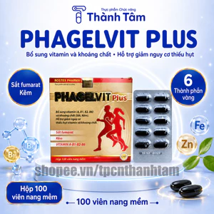 Viên uống PHAGELVIT PLUS 100V bổ sung vitamin và khoáng chất tăng sức khỏe, sức đề kháng