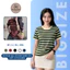Áo Thun Nữ Bigsize Sọc Cổ Tròn Form Vừa MS 516 Chất Thun Cotton Mềm Mịn Thoáng Mát Từ 40-85kg