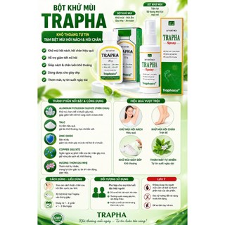 KHỬ MÙI TRAPHA – Nhỏ gọn, tiện lợi, đồng hành cùng bạn mọi lúc mọi nơi.
