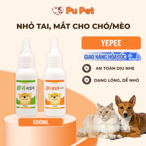 Dung Dịch Vệ Sinh Tai/Mắt YEPEE 110ml Làm Sạch, Ngừa Viêm Tai, Làm Sạch Vết Ố Mắt Cho Chó Mèo-PUPET