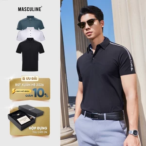 Áo polo nam MASCULINE APD603 form ôm slim fit dáng thể thao chất liệu cao cấp silk nylon spandex