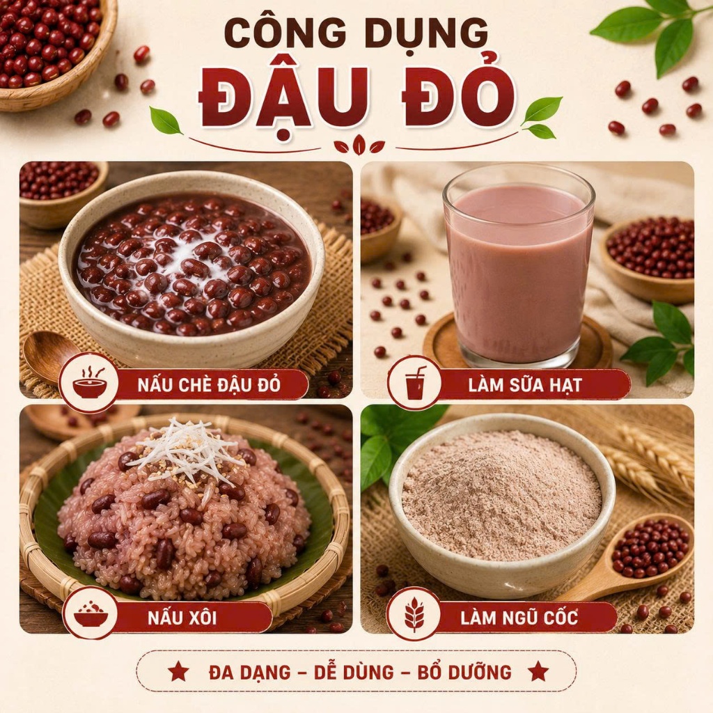 [Sỉ] Đậu Đỏ Dùng Gia Đình / Quán – Hạt Đẹp Ít Lép – Nấu Chè, Làm Bánh, Nấu Ăn