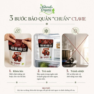 Táo Đỏ Hữu Cơ Organic Hotan C’LaVie 450g Quả to đều loại 1, Hỗ Trợ Giấc Ngủ - Natural Market