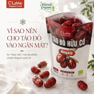 Combo 2 Gói Táo Đỏ Hữu Cơ Organic Loại 1 Hotan C’LaVie 450g Tăng Sức Đề Kháng - Natural Market