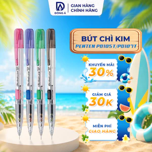 Bút chì kim Pentel bấm thân giữa PD105T/ PD107T ngòi 0.5/0.7mm viết êm mượt