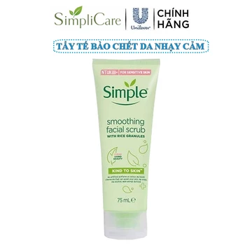 Kem tẩy tế bào chết Simple Kind To Skin Smoothing Facial Scrub 75ml cho da nhạy cảm