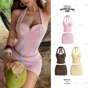 ÁO YẾM DÁNG CORSET CHIẾT EO KÈM CHÂN VÁY DÁNG ÔM BERRY