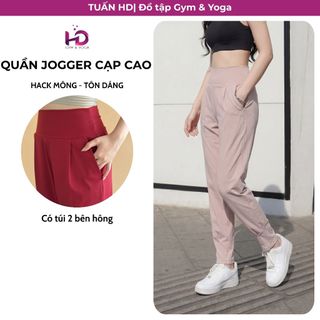 Quần Jogger nữ tập gym, yoga, mặc hàng ngày model: 99104.104 TUẤN HD chất thun poly cạp cao gen bụng