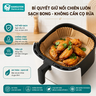 Combo 300 tờ giấy nến vuông lót nồi chiên không dầu, chống dính tiện lợi khi nướng và chế biến