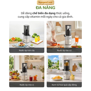 [CHÍNH HÃNG] Máy Ép Chậm OLIVO SJ260, Lưỡi Dao Kép, Khoang Tiếp Lớn, Ép Kiệt, Dễ Dàng Vệ Sinh