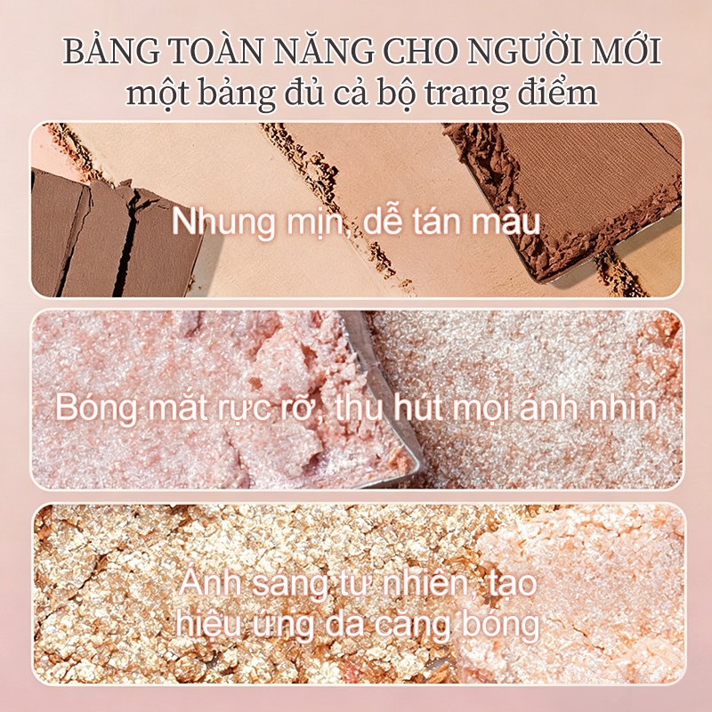 Bảng phấn mắt 10 ô romand, Phấn mắt Hàn Quốc, Phấn mắt lâu dài, Nhũ Lì, Lên màu chuẩn, Phấn mắt trang điểm, Đa Năng