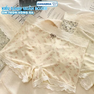 Quần lót nữ dáng boxer su lạnh mềm mịn co giãn thoáng khí, Quần bảo hộ mặc váy chống lộ ZANABRA L6448