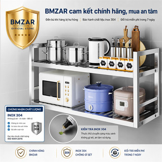 Kệ Để Đồ Nhà Bếp Treo Tường Inox 304 Dày Dặn 3 Tầng Đa Năng Tiết Kiệm Không Gian Chịu Tải Cao