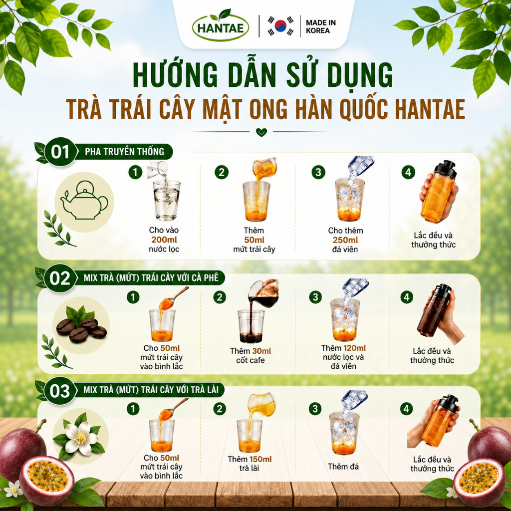 Trà Chanh Dây Mật Ong ( Thanh yên mix chanh dây)