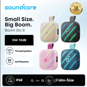 Loa bluetooth soundcore Boom Go 3i – 15W bass mạnh, pin 40H, chống nước và bụi IP68