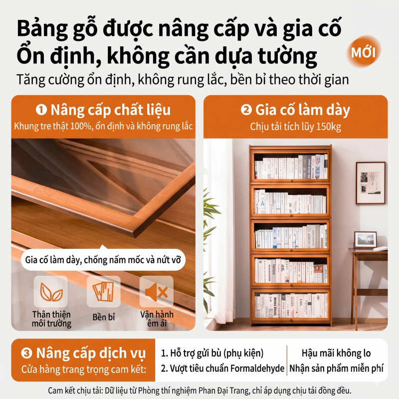Tủ Sách Cửa Lật Acrylic Trong Suốt  Chống Bụi Chống Ẩm Tiết Kiệm Không Gian Kệ Sách Đa chức năng
