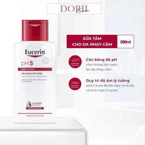 Eucerin Sữa Tắm Và Rửa Mặt Dành Cho Da Nhạy Cảm pH5 Washlotion 200ml