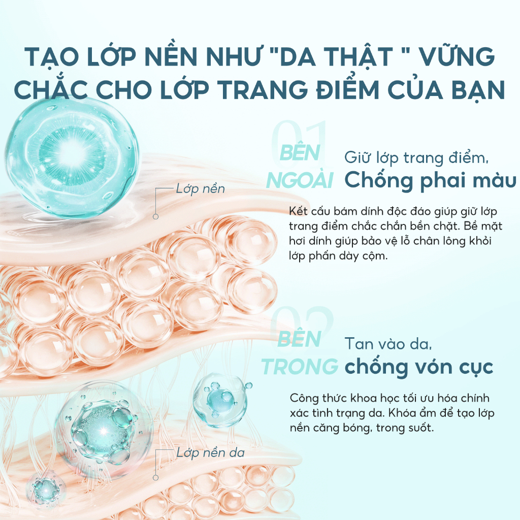 FelinWel - Kem Lót Bám Dính Dưỡng Ẩm Dạng Gel, Bám Chặt Kiểm Soát Dầu Lâu Trôi, Mỏng Nhẹ Thuần Chay An Toàn, 30ml/22ml