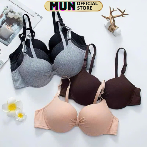 ÁO LÓT COTTON THẮT NƠ CÓ GỌNG NÂNG NGỰC MS1257