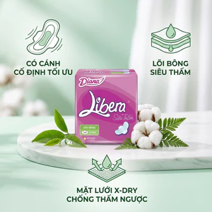 BVS DIANA LIBERA SIÊU THẤM CÓ CÁNH (GÓI 8 MIẾNG) – THẤM HÚT VƯỢT TRỘI, CỐ ĐỊNH AN TÂM