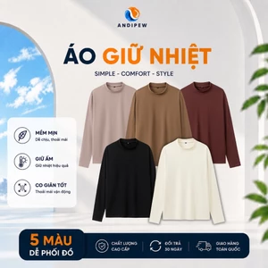 Áo giữ nhiệt AndiPew Rayon Premium Unisex Reguler Fit siêu mềm siêu ấm, thoáng khí mềm mịn