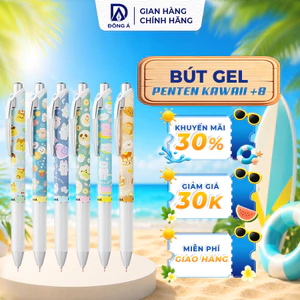 Bút gel Pentel energel Kawaii+8TH viết trơn mượt ngòi 0.5mm có ruột thay thế