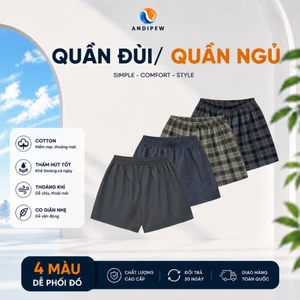 Quần đùi/Quần ngủ Basic AndiPew cạp chun co giãn tốt, thoáng mát