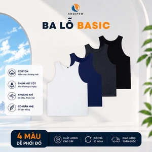 Áo Ba Lỗ AndiPew Cotton Basic Mềm Mịn, Thoáng Khí, Thấm Hút Mồ Hôi Tốt