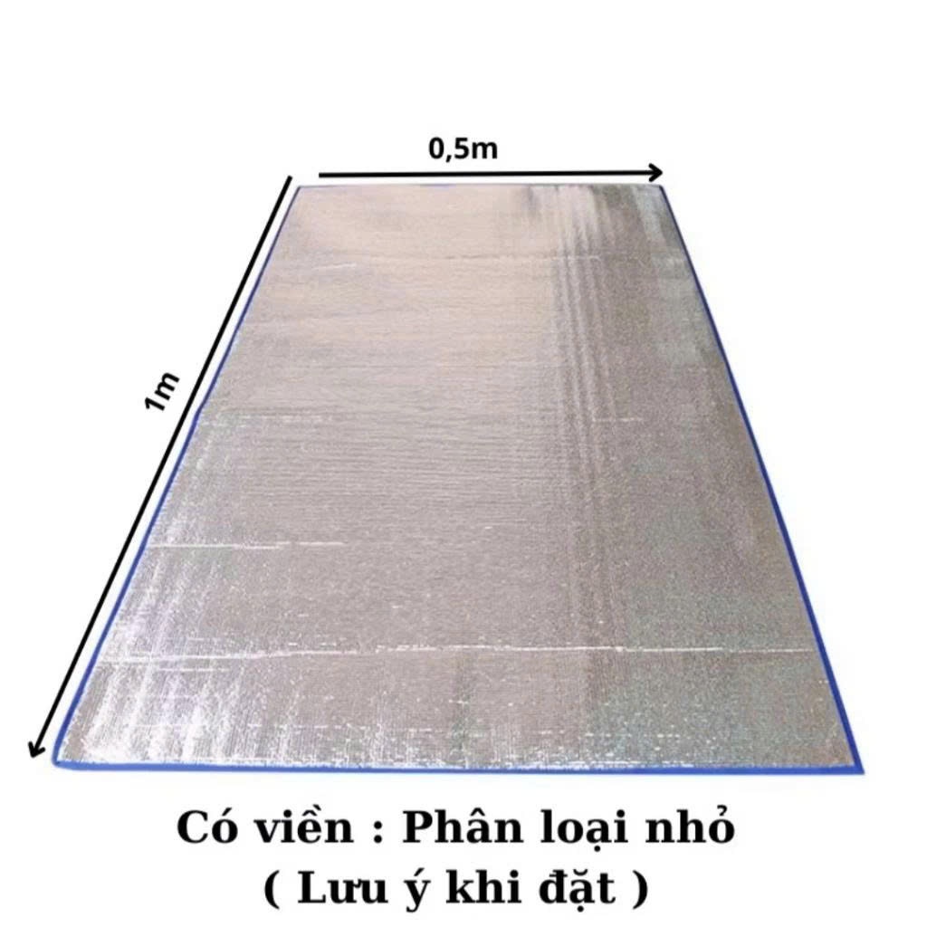 Chiếu, thảm ngủ văn phòng, cắm trại, dã ngoại, picnic.Sản phẩm làm bằng 2 mặt bạc cách nhiệt tốt, túi khí ở giữa dày 5MM