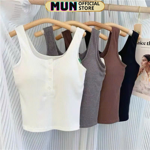 ÁO BRA COTTON TĂM ĐÍNH KHUY BA LỖ 3195