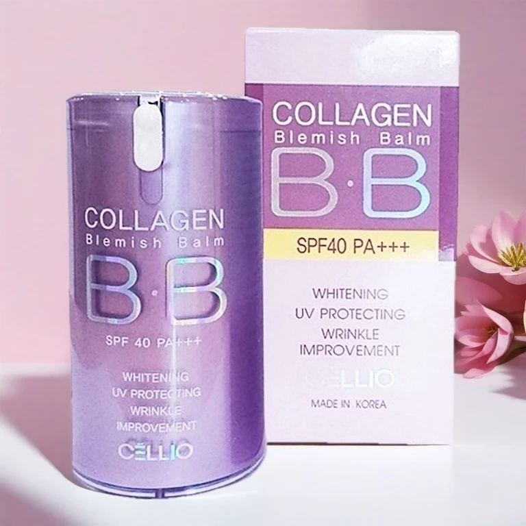 [TONE 21] Kem nền trang điểm chống nắng BB Cream Collagen CELLIO - Ever Queen