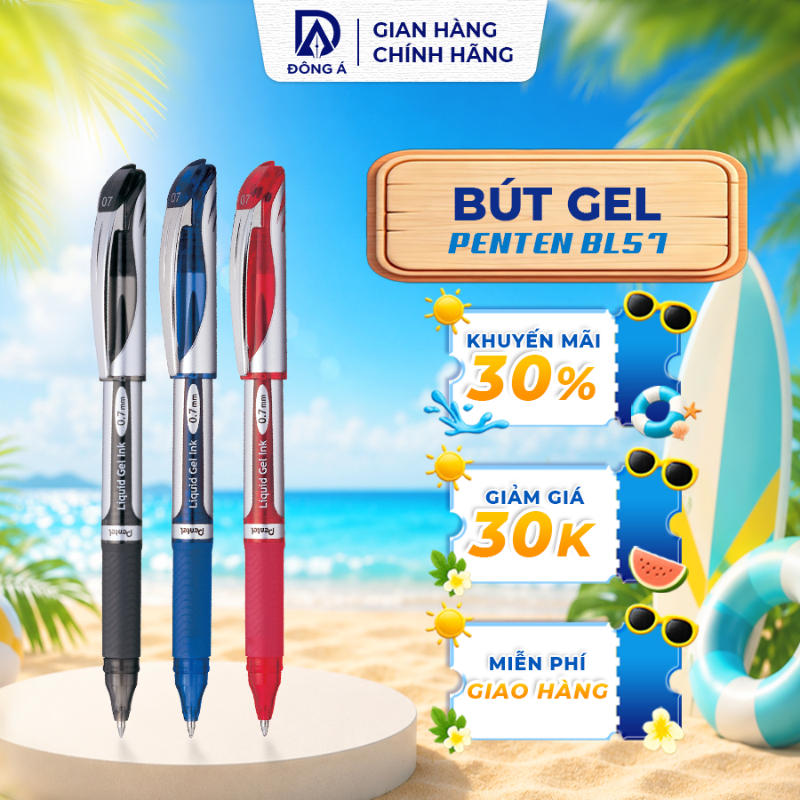 Bút gel Pentel Energel BL57 bút ký cao cấp ngòi 0.7mm viết trơn mượt nhanh khô