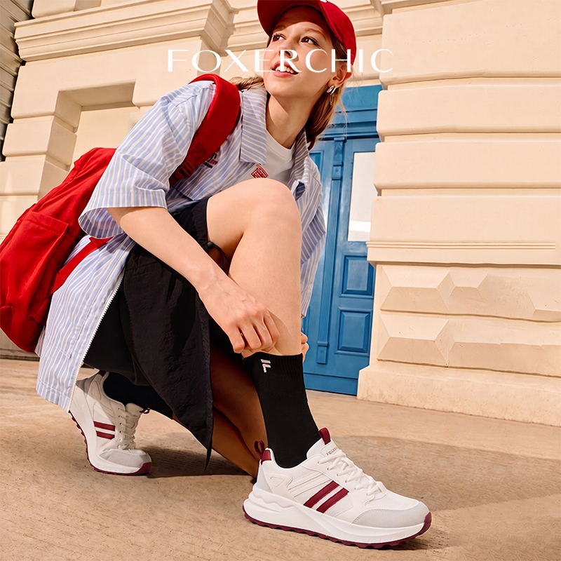 FOXERCHIC Giày thể thao đế cao kiểu Hàn Quốc mới giúp tăng chiều cao và chống trơn trượt