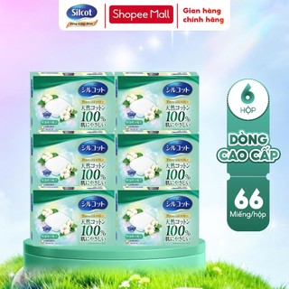 Bộ 6 hộp Bông tẩy trang cao cấp Silcot Premium 66 miếng/hộp