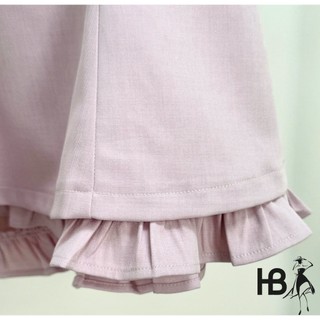 HB - Set Bộ Nữ Peplum Đùi Viền Bèo Phối Cúc Ngọc Trai Đính Nơ Phong Cách Tiểu Thư Đi Chơi S147