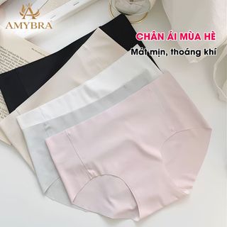Quần lót nữ đúc su cạp vừa mỏng nhẹ, Quần chip nữ viền ép đáy dán thông thoáng dễ chịu AMYBRA L059