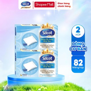 Bông tẩy trang Silcot 82 miếng/hộp mềm mịn với da, dàn đều và tiết kiêm