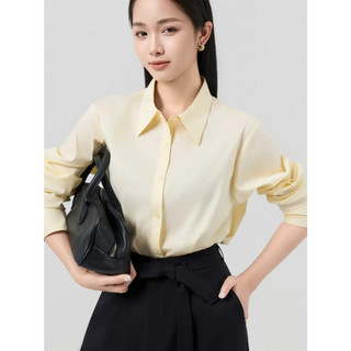 Áo Sơ-mi Nữ Yody Phom relax fit cotton blend essential TRA WCSH26A004