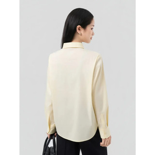 Áo Sơ-mi Nữ Yody Phom relax fit cotton blend essential TRA WCSH26A004