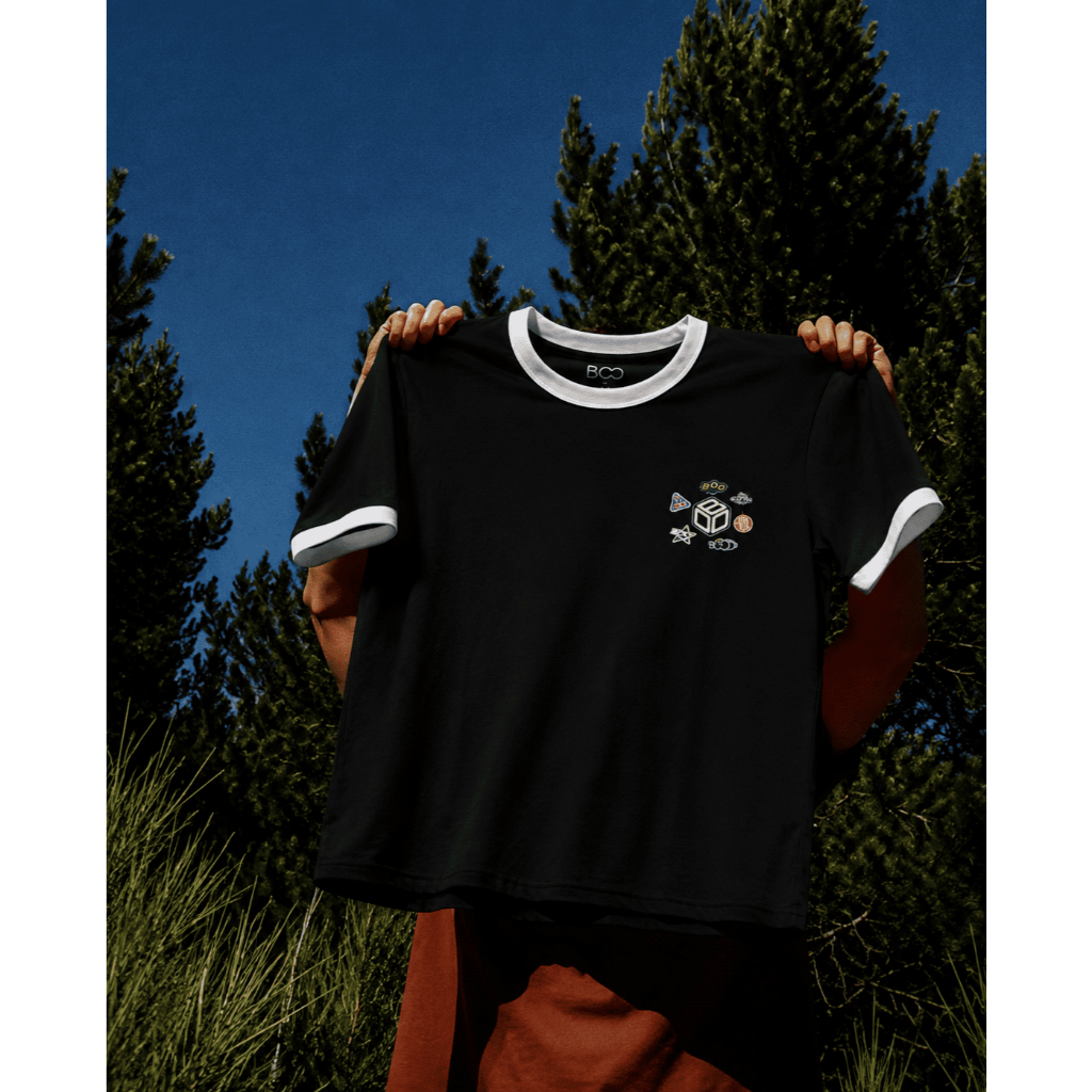 Áo Thun BOO Ringer Tee Unisex Logo Mix Chất Liệu Cao Cấp, Trẻ Trung Form Regular Vừa Vặn