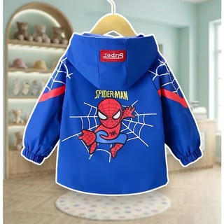 Áo Khoác Gió SpiderMan Cho Bé Trai Có Mũ Chống Nắng UPF50+ – Áo Điều Hòa 4 Mùa Siêu Nhẹ Thoáng Khí Đi Học Đi Chơi 6-40Kg