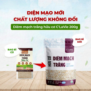 Hạt diêm mạch quinoa 3 màu, quinoa trắng hữu cơ C'LaVie 200g