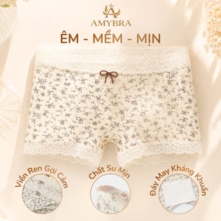Quần Lót Nữ Dáng Đùi Ôm Mông Chất Su Mềm Mịn, Quần Chip Đáy May Thoáng Khí Kháng Khuẩn AMYBRA L6448