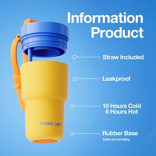 Ly Giữ Nhiệt Phủ Men Sứ Hữu Cơ Chako Lab Twist 2 Chế Độ Uống Dung Tích 530ml, Chống Đổ Nước, Giữ Lạnh 10H