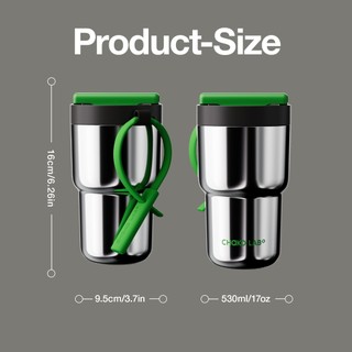 Ly Giữ Nhiệt Phủ Men Sứ Hữu Cơ Chako Lab Twist 2 Chế Độ Uống Dung Tích 530ml, Chống Đổ Nước, Giữ Lạnh 10H