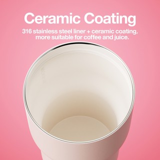 Ly Giữ Nhiệt Phủ Men Sứ Hữu Cơ Chako Lab Twist 2 Chế Độ Uống Dung Tích 530ml, Chống Đổ Nước, Giữ Lạnh 10H