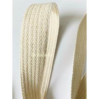 (2 mét ) Dây đai cotton 3cm bền chắc làm quai túi tote quai balo