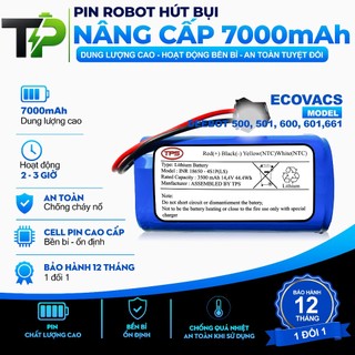 ( DUNG LƯỢNG 3500 mAh) PIN ROBOT HÚT BỤI NÂNG CẤP ECOVACS DEEBOT 500, 501, 600, 601,661  BẢO HÀNH 9 THÁNG